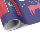 Kerstakerhuizen vlakke  illustraties s cadeaupapier (Rol Hoek)