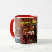 Kerstakerkbeker met prettig rondje mok (Voorkant links)