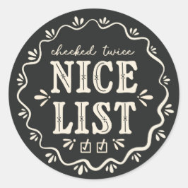 Kerstakerkerstcadeausticker van Chalkboard van Nic Ronde Sticker