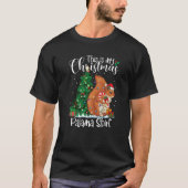 Kerstakerkerstlampjes Pajama Squirrel T-shirt (Voorkant)
