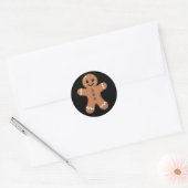 Kerstakerkoekje met kerstkoekje Baking Holiday Ronde Sticker (Envelop)