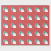 Kerstakerkoekjes voor bakkerij cadeaupapier (Vlak)