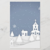 Kerstakerlandschap Briefpapier (Voorkant)