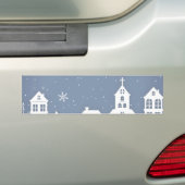 Kerstakerlandschap Bumpersticker (Op auto)