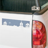 Kerstakerlandschap Bumpersticker (Op Truck)