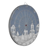 Kerstakerlandschap Dartbord (Voorkant Links)