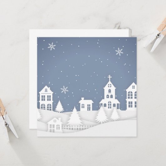 Kerstakerlandschap Kaart (Voorkant / Achterkant in situ)