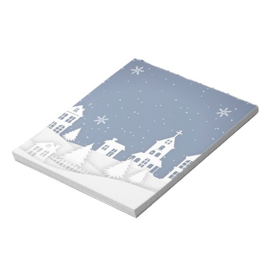 Kerstakerlandschap Notitieblok (Linkerzijde)