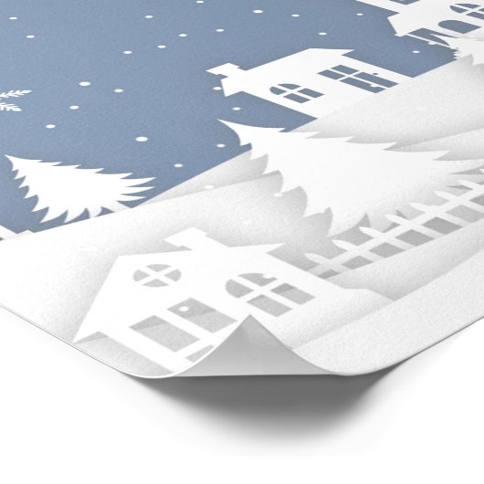 Kerstakerlandschap Poster (Hoek)