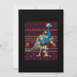 Kerstakerlicht met pacock lights Ugly Sweater Goat Feestdagenkaart