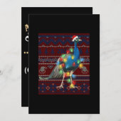Kerstakerlicht met pacock lights Ugly Sweater Goat Kaart (Voorkant / Achterkant)