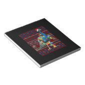 Kerstakerlicht met pacock lights Ugly Sweater Goat Notitieblok (Schuin)