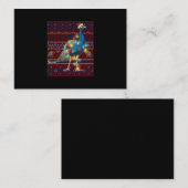 Kerstakerlicht met pacock lights Ugly Sweater Goat Visitekaartje (Voorkant / Achterkant)