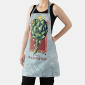 Kerstakerlichten voor artichoke eten kookgerei schort (Insitu)