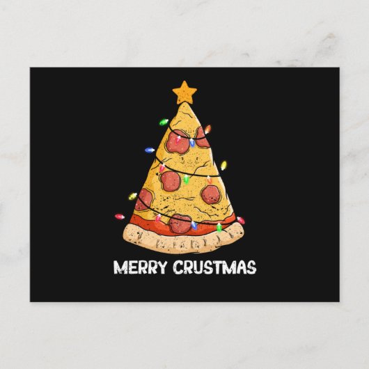 Kerstakermis van Merry Crustmas Pizza Briefkaart (Voorkant)