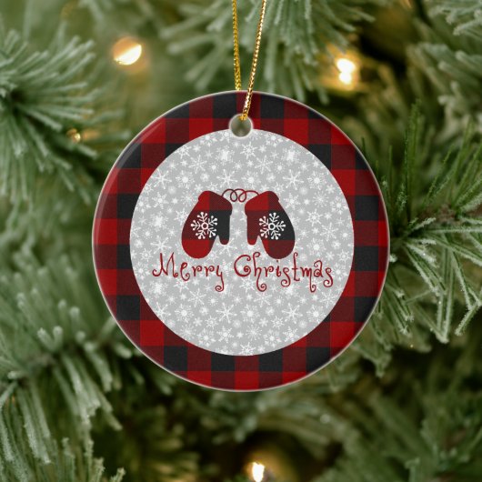 Kerstakermittens keramisch siergoed keramisch ornament (Boom)