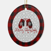 Kerstakermittens keramisch siergoed keramisch ornament (Links)