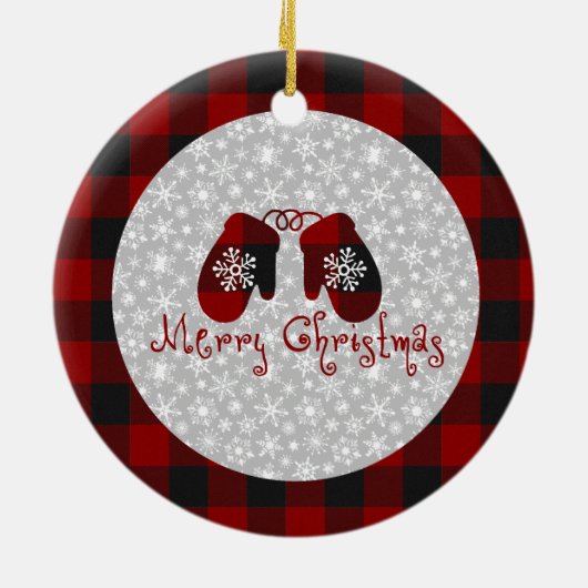 Kerstakermittens keramisch siergoed keramisch ornament (Achterkant)