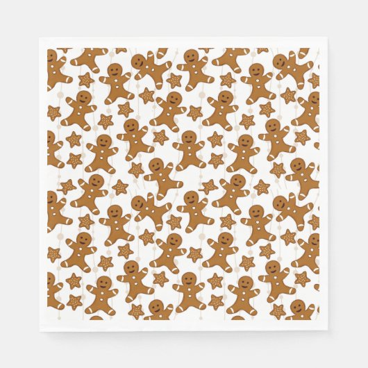 Kerstakerpapier voor ingerbrood servetten (Voorkant)