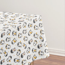 Kerstakerpinguïns op witte kerst