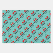 Kerstakerplezier Vakantieblad voor feestdagen Inpakpapier Vel (Voorkant 3)