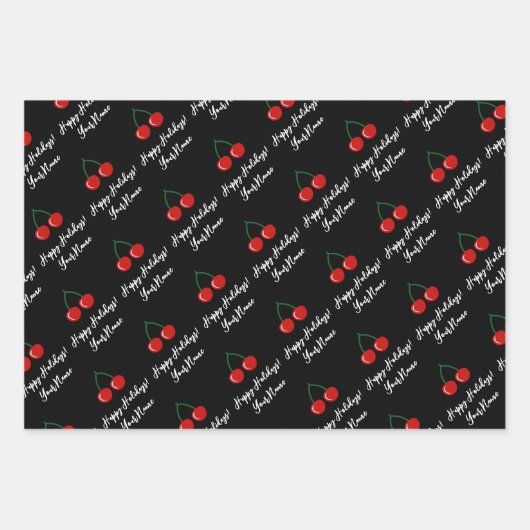 Kerstakerplezier Vakantieblad voor feestdagen Inpakpapier Vel (Voorkant 2)