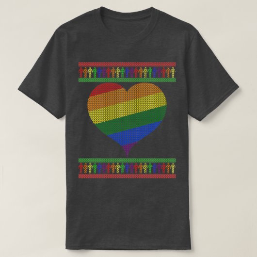 Kerstakerregenboogkunst 2 t-shirt (Design voorkant)