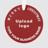 Kerstakerrode cirkel acrylversiering ornament (voorkant)