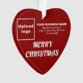 Kerstakerrood hart acrylversiering ornament (voorkant)