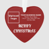 Kerstakerrood hart acrylversiering ornament (achterkant)