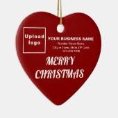 Kerstakerrood — hartvorm keramisch ornament (Rechts)