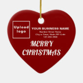 Kerstakerrood — hartvorm keramisch ornament (Achterkant)
