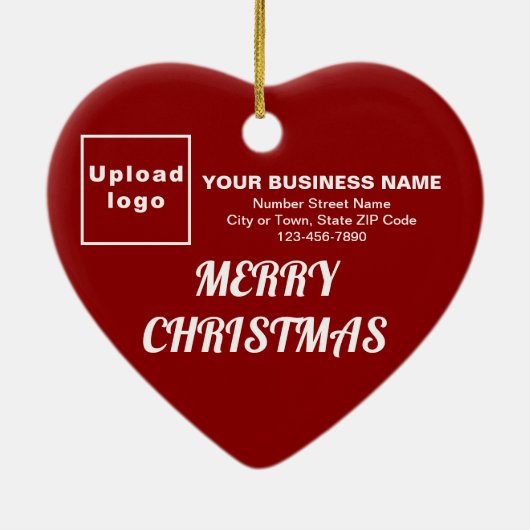 Kerstakerrood — hartvorm keramisch ornament (Achterkant)