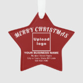 Kerstakerrood ster acrylversiering ornament (voorkant)