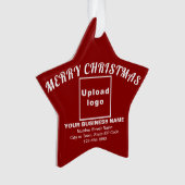 Kerstakerrood ster acrylversiering ornament (voorkant)