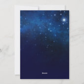 Kerstakerstad en kerstman bij nacht feestdagenkaart (Achterkant)