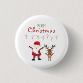 Kerstakerstkerstkerstkerstkerstmansnoepjes Ronde Button 3,2 Cm (Voorkant)