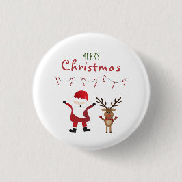 Kerstakerstkerstkerstkerstkerstmansnoepjes Ronde Button 3,2 Cm