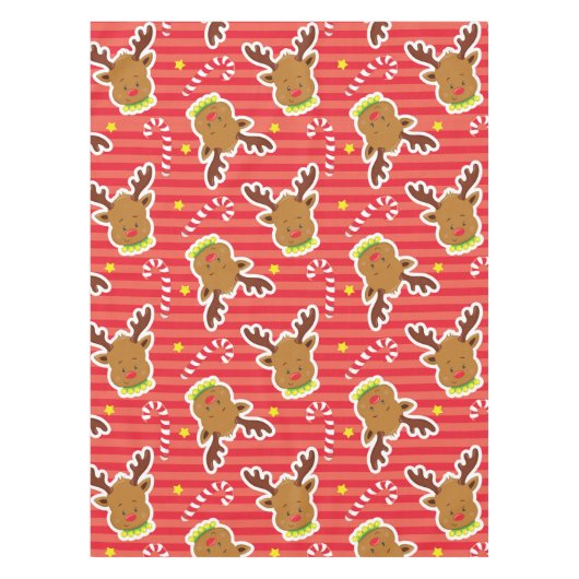 Kerstakertafelkleden van rendiersuikerriet tafelkleed (Voorkant)