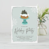 Kerstakertang, gevroren | Uitnodiging feestdag (Staand voorkant)