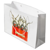 Kerstakertas van luiers groot cadeauzakje (Achterkant Gekanteld)