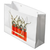 Kerstakertas van luiers groot cadeauzakje (Voorkant Gekanteld)