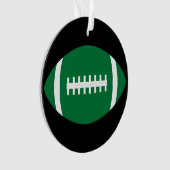 Kerstakerversieel voor groene en zwarte Footballs Ornament (voorkant)