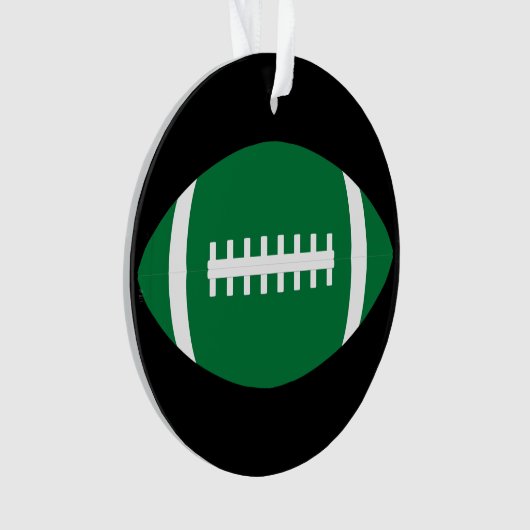 Kerstakerversieel voor groene en zwarte Footballs Ornament (voorkant)
