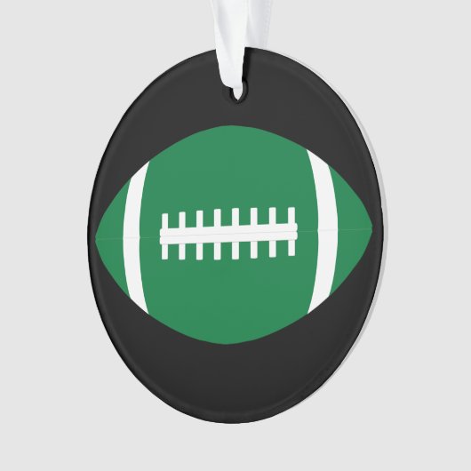 Kerstakerversieel voor groene en zwarte Footballs Ornament (voorkant)