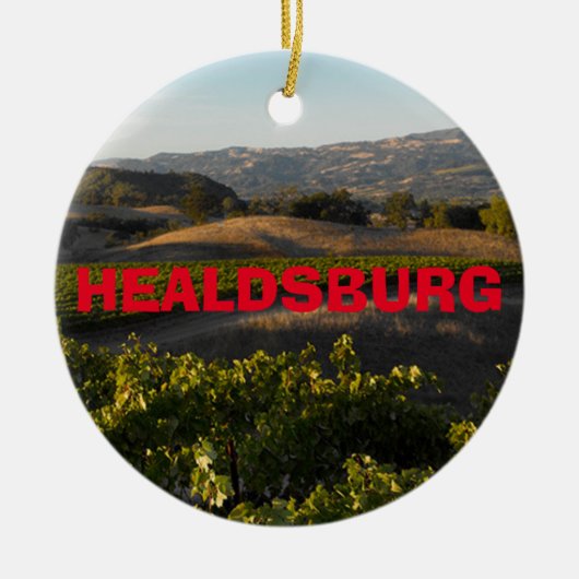 Kerstakerversiering in Healdsburg Keramisch Ornament (Voorkant)