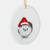 Kerstakerversiering met een tegel keramisch ornament (Rechts)