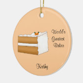 Kerstakerversiering met wortelCake Keramisch Ornament (Links)