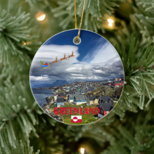 Kerstakerversiering van Groenland Keramisch Ornament