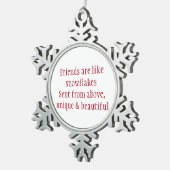 Kerstakerversiering van Heartwarming Tin Sneeuwvlok Ornament (Rechts)